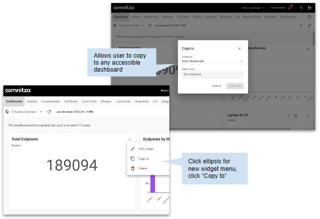 [Image of widget configurations for copying a widget]